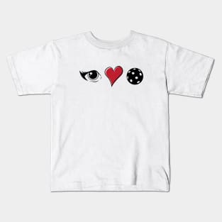 Pickleball Saying I Love Pickleball Kids T-Shirt